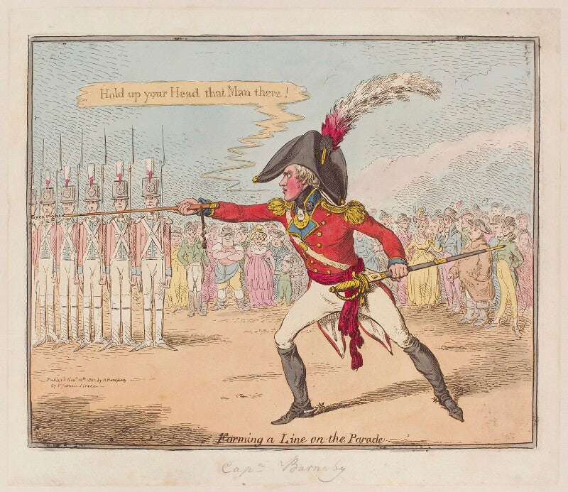 'forming a line on the parade' npg d12771