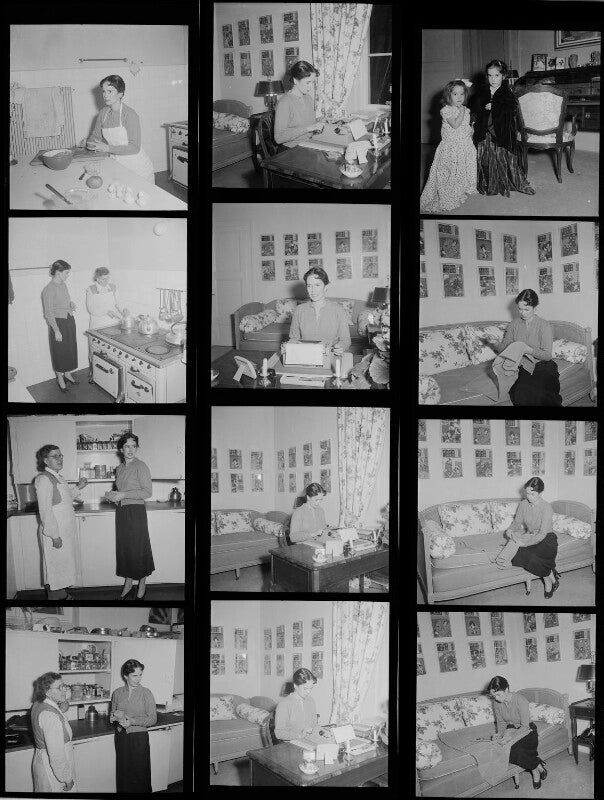 Chaplins' maid; oona o'neill; victoria chaplin; josephine chaplin npg x195181