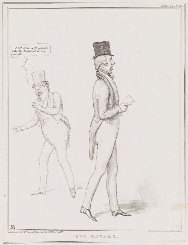 The rivals (john liston; george william frederick howard, 7th earl of carlisle) npg d41359