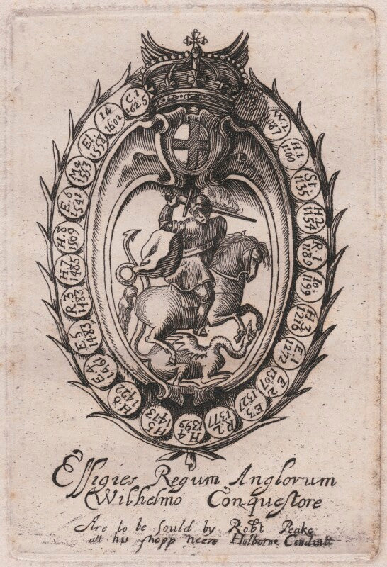 Title for 'effigies regum anglorum a wilhelmo conquestore' (king william i ('the conqueror')?) npg d42356