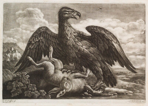 An eagle and a hare in a landscape NPG D11795