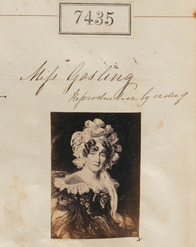 'reproduction by order of miss gasling' npg ax57338