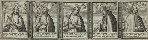 Portraits 40-44 in ''Effigies et nomina quorundam e societate Iesu qui pro fide vel pietate sun iter facti ab anno 1549 ad annum 1607'' (Rome, 1608) NPG D25320