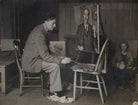 Henry Lamb painting his portrait of L.P. Hartley NPG x137088