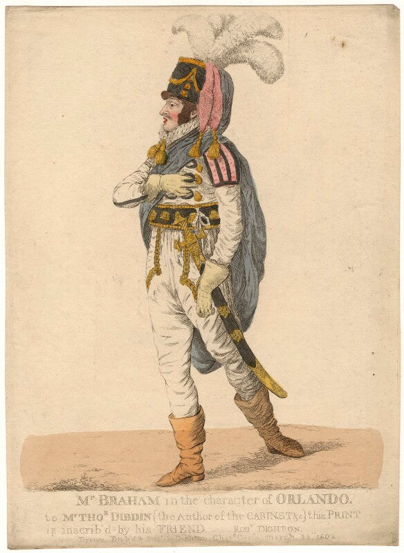 John braham ('mr braham in the character of orlando') npg d13416