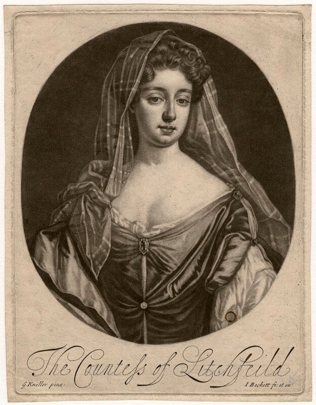 Charlotte lee (née fitzroy), countess of lichfield npg d5092