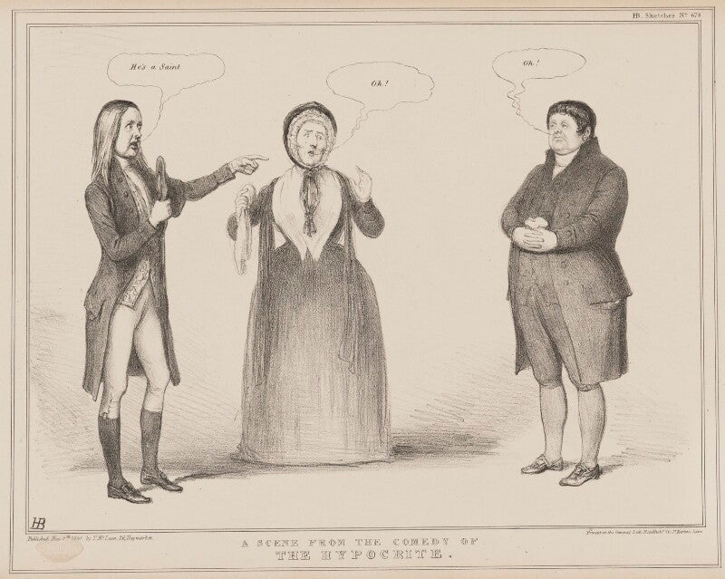 A scene from the comedy of the hypocrite npg d41611