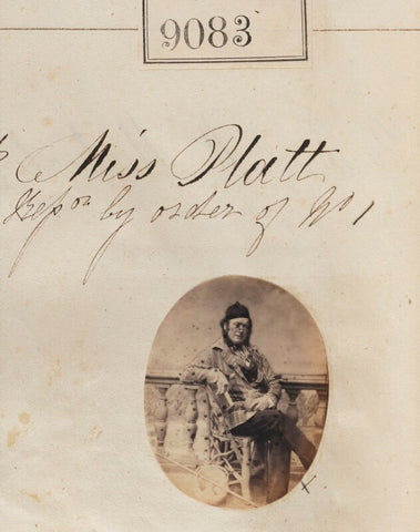 'Reproduction by order of Miss Platt' NPG Ax58905