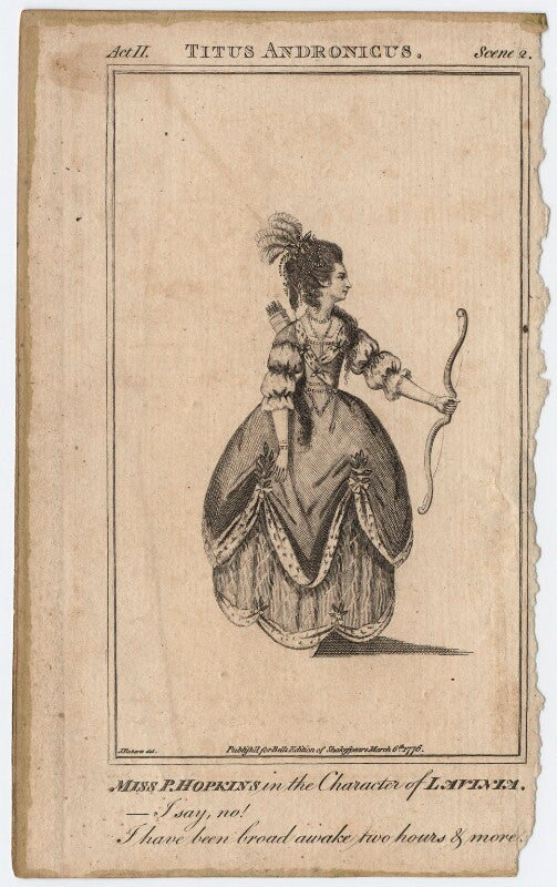 Priscilla kemble (née hopkins) when miss hopkins; as lavinia in 'titus andronicus' npg d8664