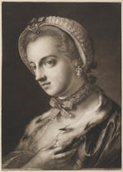 Fashionable woman wearing ermine-lined cloak NPG D11290