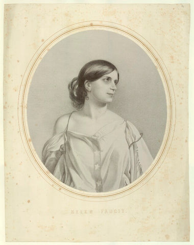 Helen Faucit (Helena (née Faucit Saville), Lady Martin), Sir Frederick William Burton NPG D22213