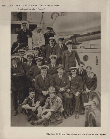 'The late Sir Ernest Shackleton and the Crew of the "Quest"' (including Sir Ernest Henry Shackleton) NPG x27774