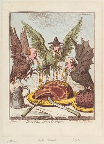 'Harpyes defiling the feast' (George Tierney; George Shuckburgh; Joseph Jekyll) NPG D12688