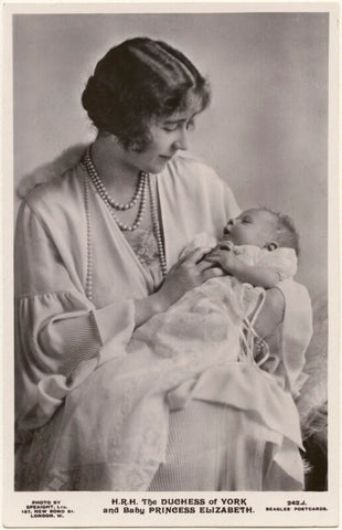 'H.R.H. The Duchess of York and Baby Princess Elizabeth' (Queen Elizabeth, the Queen Mother; Queen Elizabeth II) NPG x193261