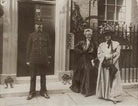 Charlotte Despard (née French) and Anne Cobden-Sanderson with a policeman NPG x27490