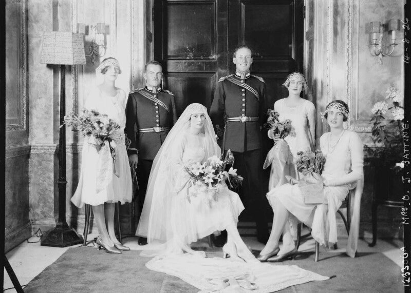 Oswald james battine, audrey winifred battine (née magee) and wedding party npg x184544
