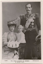 Maud, Queen of Norway; Olav V, King of Norway; Haakon VII, King of Norway NPG x196492