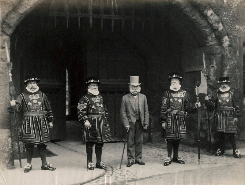Sir george bryan milman with four yeoman warders npg x127210