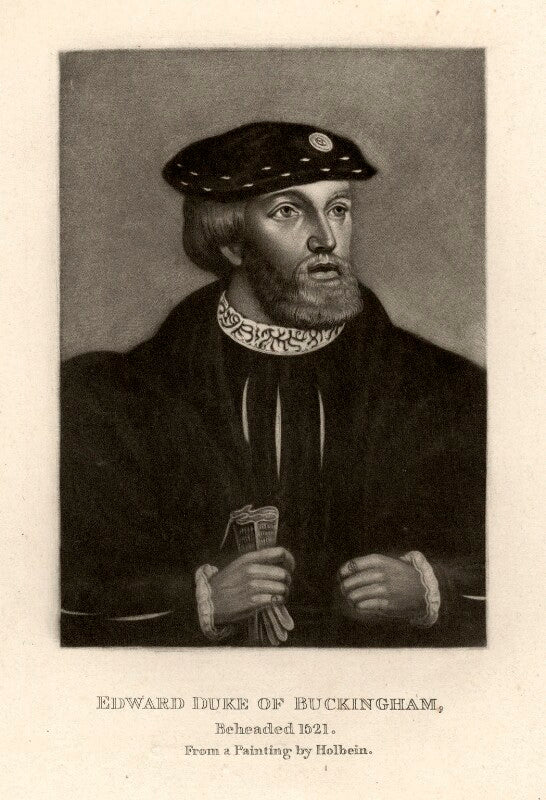 Unknown man engraved as edward stafford, 3rd duke of buckingham npg d880