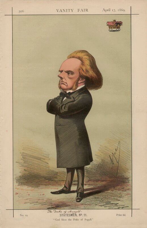 George douglas campbell, 8th duke of argyll; ('statesmen, no. 11. "god bless the duke of argyll."') npg d43375