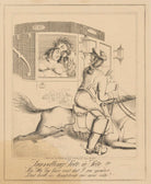 Travelling Tête à Tête!! (Princess Caroline of Brunswick-Wolfenbüttel; Bartolomeo Pergami and an unknown man) NPG D17924b