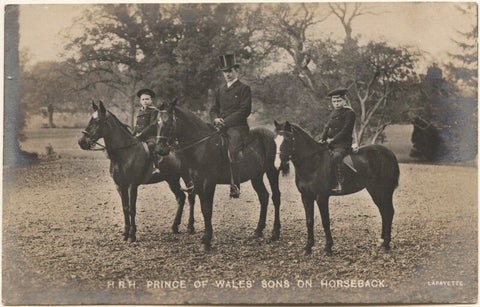 'H.R.H. Prince of Wales' Sons on Horseback' NPG x193244