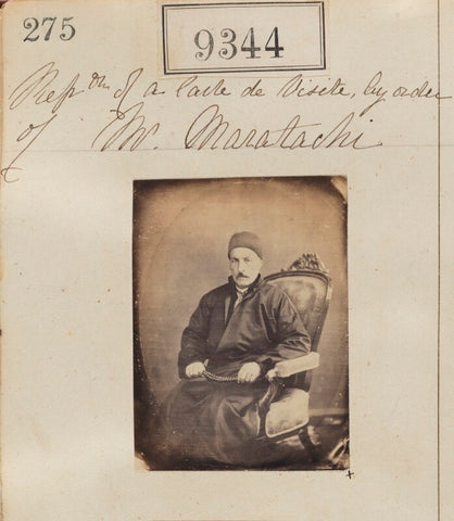 'Reproduction of a carte de visite by order of Mr Maratachi' NPG Ax59153