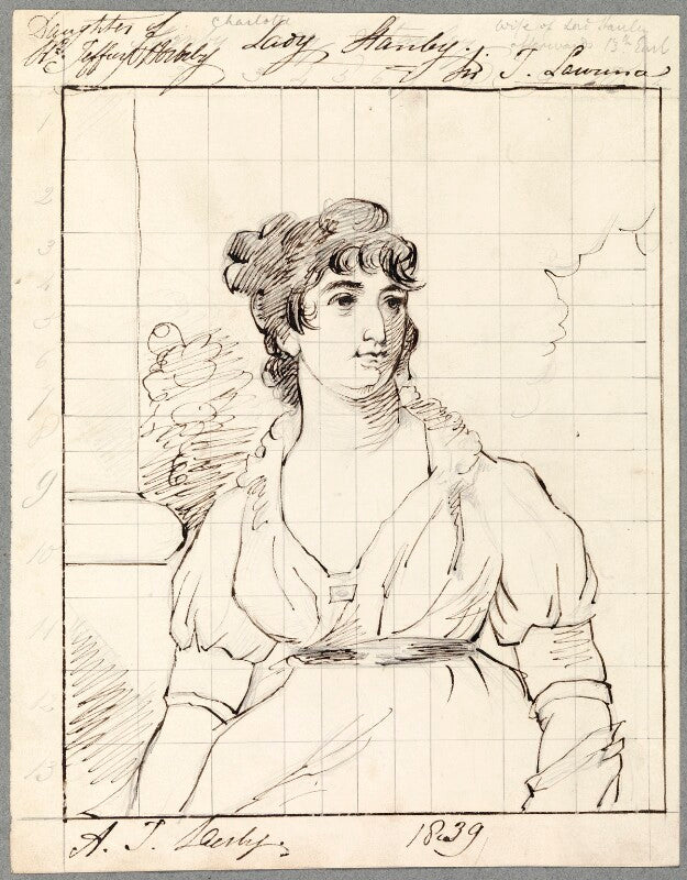 Charlotte margaret stanley (née hornby), countess of derby npg d23128