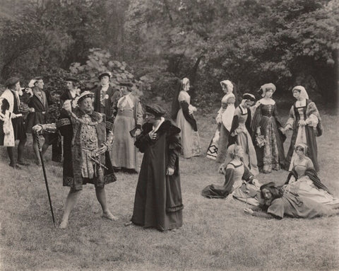 Cavendish Morton as Sir Thomas More in the 'Chelsea Historical pageant' with fourteen actors NPG x45649