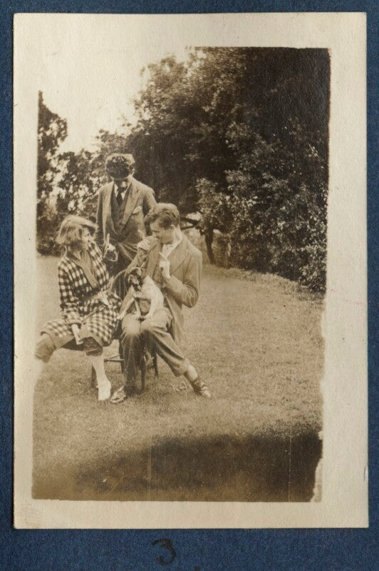 Dorothy brett; mark gertler; aldous huxley with lady ottoline morrell's pug soie npg ax140687