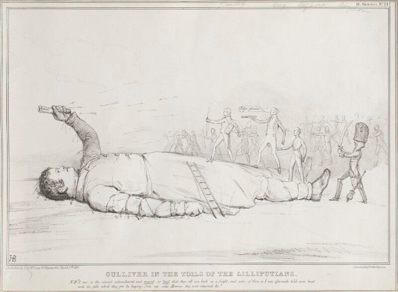 Gulliver in the toils of the lilliputians npg d41182