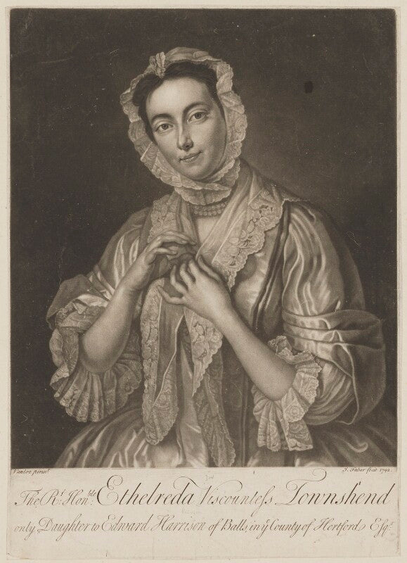 Ethelreda (née harrison), viscountess townshend npg d40070