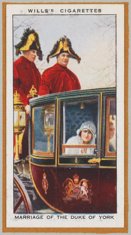 'Marriage of the Duke of York' (Queen Elizabeth, the Queen Mother; King George VI and four unknown coachmen) NPG D47231