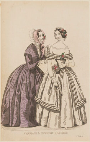 'Carriage and evening dresses', March 1845 NPG D47958