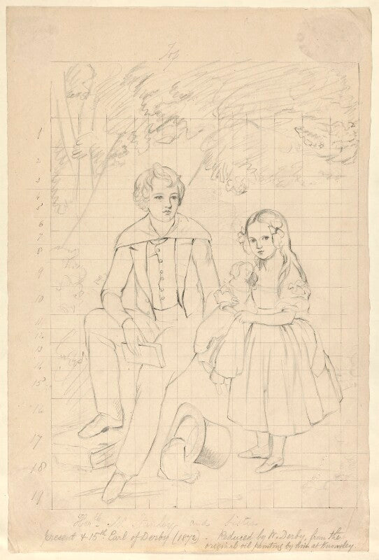 Edward henry stanley, 15th earl of derby and lady emma charlotte talbot (née stanley) as children npg d23132
