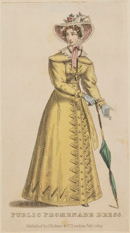 'public promenade dress', july 1825 npg d47558