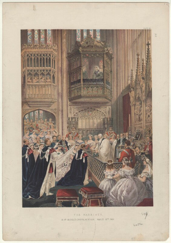 'the marriage, in st george's chapel, windsor, march 10th 1863' (including king edward vii; queen alexandra) npg d33998