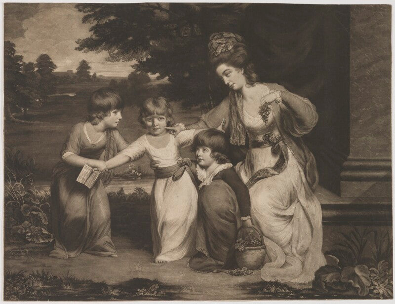 A lady and her children npg d39322