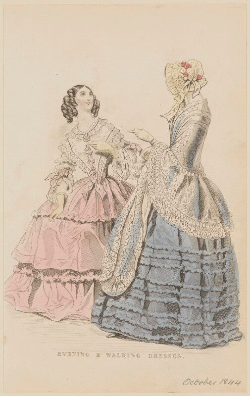 'evening and walking dresses', august 1844 npg d47928