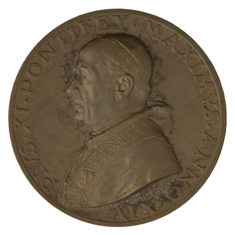 Pope pius xi (ambrogio damiano achille ratti) (on obverse); sir thomas more; john fisher npg d7201