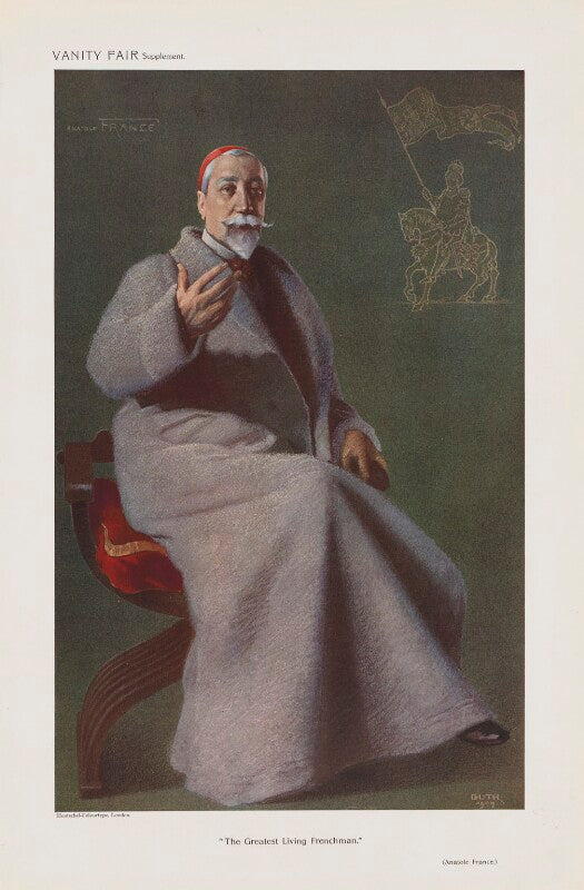 Anatole france (jacques anatole françois thibault) ('men of the day. no. 1184. "the greatest living frenchman."') npg d45498