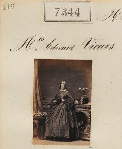 Mrs Edward Vicars NPG Ax57254