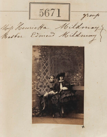 Master Edmund Mildmay; Miss Henrietta Mildmay NPG Ax55626