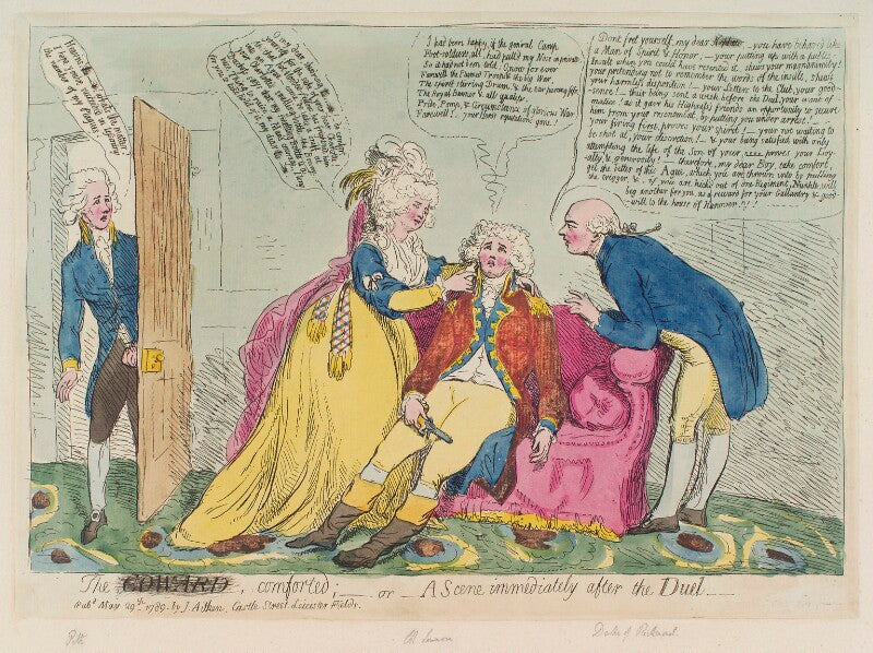 'the coward comforted,   or   a scene immediately after the duel' npg d12404