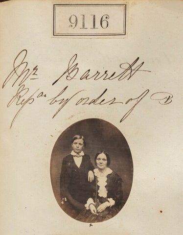 'Reproduction by order of Mrs Barrett' (Unknown sitters) NPG Ax58938