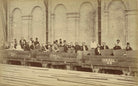 Group photo at Kensington High Street Station including Lady Edith Campbell, Arthur Philip Stanhope and Count Arrivabene NPG x27688
