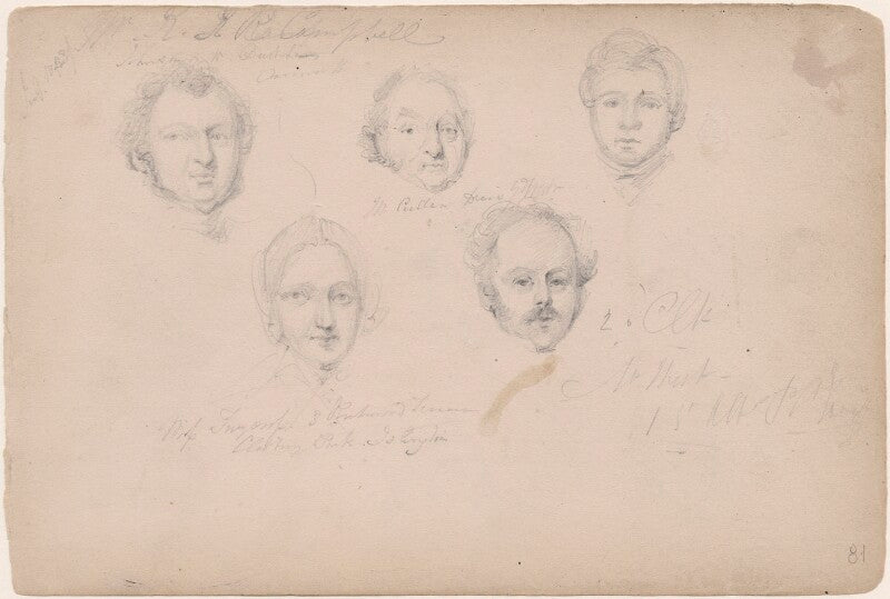 Mr r.k.r. campbell; mr cullan; possibly miss twythorpe and two unknown sitters npg d23313(9)