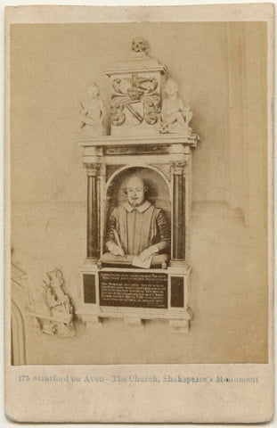 Funerary monument to William Shakespeare by Gerard Johnson NPG x197552