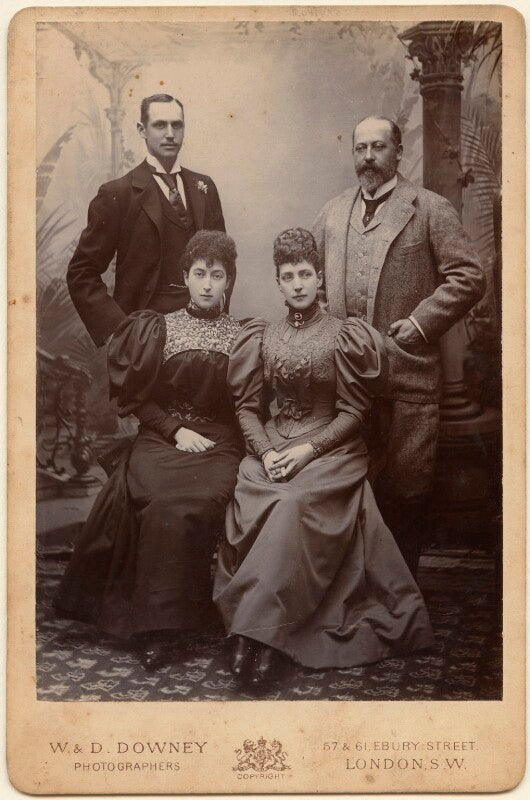 Haakon vii, king of norway; maud, queen of norway; queen alexandra; king edward vii npg x197448