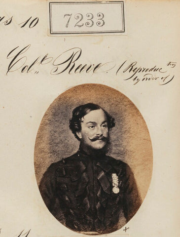 'Reproduction by order of Col. Reeve' NPG Ax57145